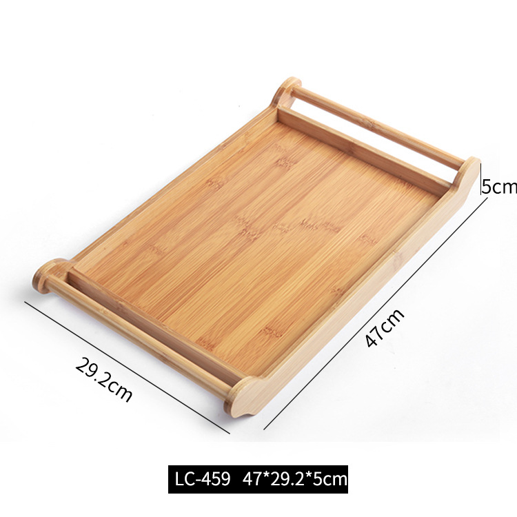 De estilo japonés engrosada bandeja de bambú bandeja de té simple hogar taza de té bandeja de hotel restaurante bandeja de bambú plato vajilla