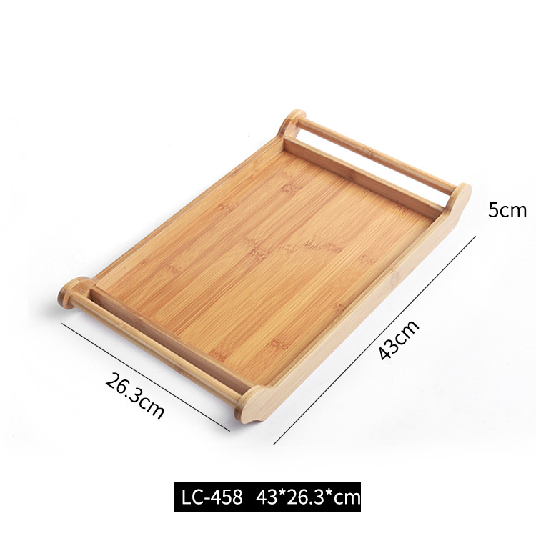 De estilo japonés engrosada bandeja de bambú bandeja de té simple hogar taza de té bandeja de hotel restaurante bandeja de bambú plato vajilla