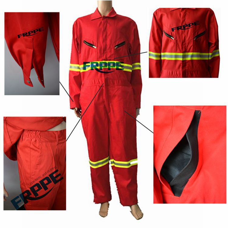 直贡面料阻燃服全棉直贡缎风格的阻燃防火服全棉贡缎阻燃服面料