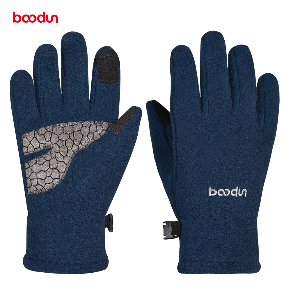 Nouveaux gants de cyclisme d'extérieur pour enfants Boodun pour garçons et filles, version hiver, gants chauds en velours épais pour écran tactile_voghion.com