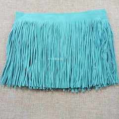 Fashion accessories hardware long tassel double-sided faux leather velvet fashion accessories velvet cloth tassel trim 3MM