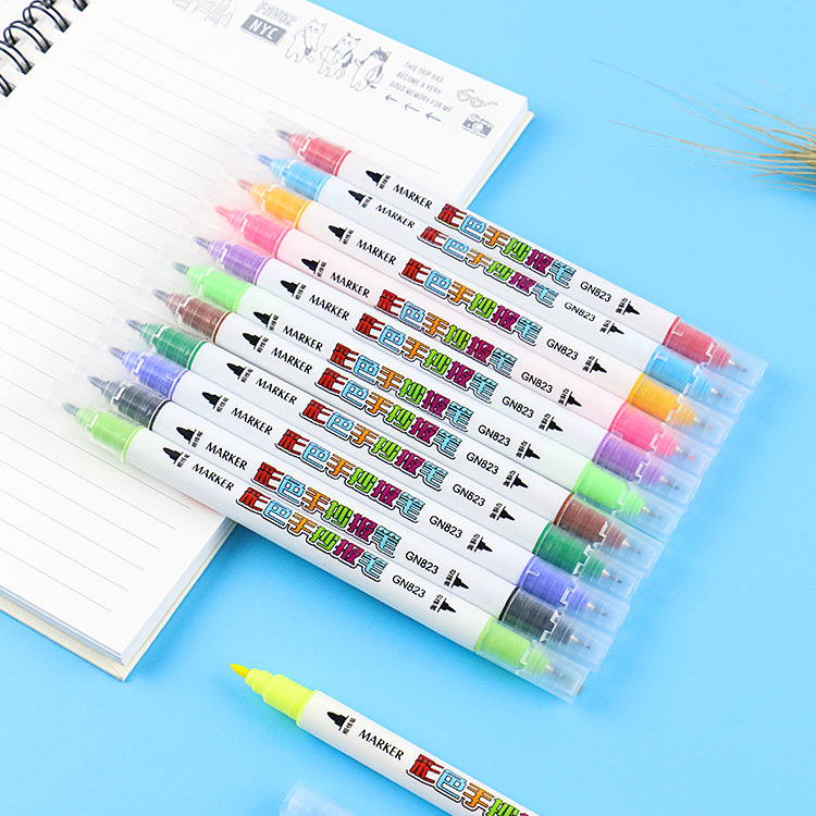 Plantilla de pintura de periódico escrita a mano especial Pluma de gancho para colorear pintura color arte pluma Plantilla de periódico escrita a mano pluma de color especial