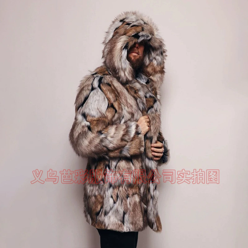 Мужская куртка с капюшоном, европейский стиль, фото-цвет — размеры S–XXXXL
