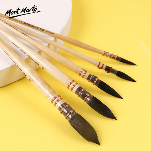 Montmartre Watercolor Brush Set Squirrel Hair Round Peak Not Easy to Shed Watercolor Brush Peak Wolf Hair Watercolor Brush