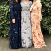 7000 cross -border sequins embroidered temperament Southeast Asia Middle East Dubai double -layer dress women's clothing