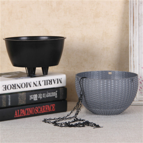 New simple imitation rattan green radish hanging basket basin hanging home green plant potted hanging orchid flower pot manufacturer sends hanging chain