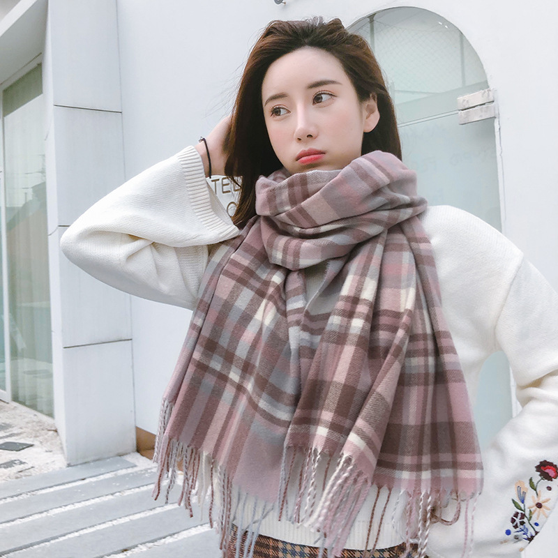 New Style Cashmere Colorful Scarf Women's European and American Korean Style Japanese Style Fashion Autumn and Winter New Style Warm Shawl Scarf
