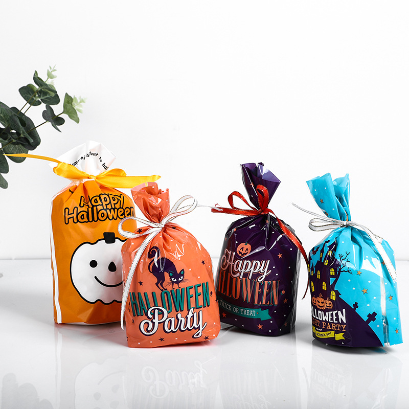 Bolsa de embalaje de galletas de Halloween turrón copo de nieve crujiente bolsa de embalaje de caramelo fantasma Festival Fiesta regalo merienda bolsa ziplock