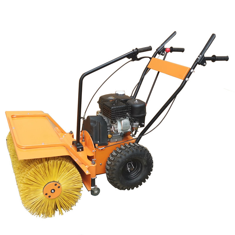 厂家出品80公分小型手扶式小毛刷滚刷扫雪机除雪机
