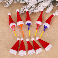 Christmas decorations, mini Christmas hats, Christmas lollipop hats, Christmas non-woven hats