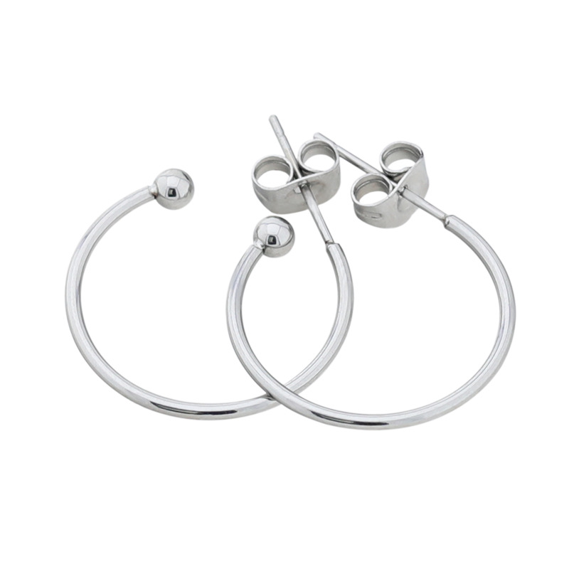 fashionable elegant universal classic trend earrings stainless steel