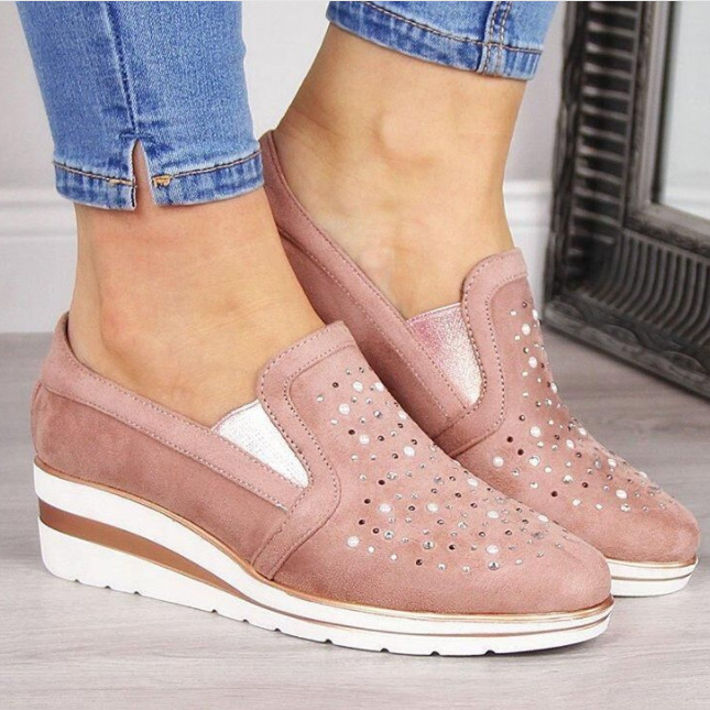 Lady Sports Shoes Casual Shoes Sneakers Rubber Sole Cushioned Versatile Sneakers_voghion.com