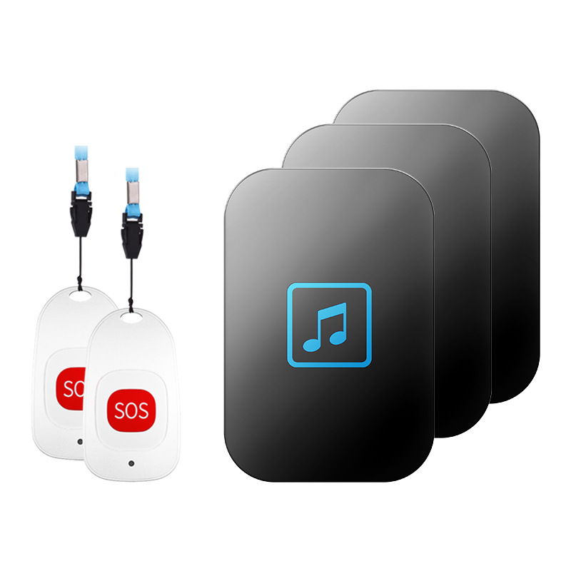 老人呼叫器随身远距离无线电子门铃病人护理二拖三紧急叫铃家用