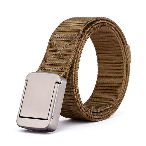 Wholesale Nylon Belt with Alloy Buckle for Men and Women, Casual Student Military Style Belt, Fashionable and Versatile Canvas Belt