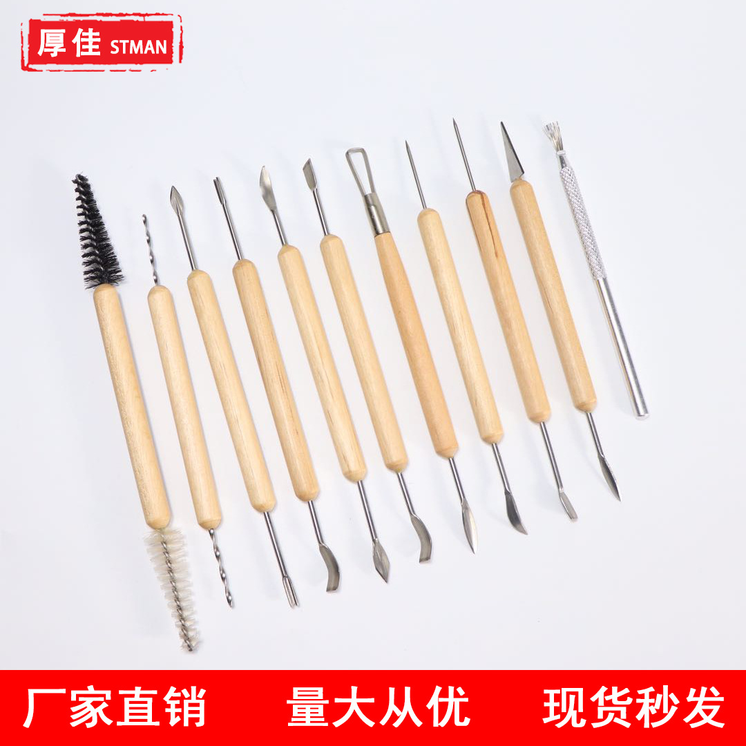 11 piezas de radio cuchillo de seda de cerámica suave arcilla escultura herramienta arcilla cerámica bricolaje talla arcilla escultura herramienta cuchillo traje