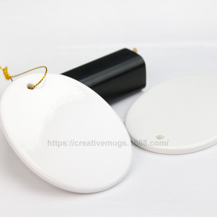 3inch ラウンド型クリスマスセラミックペンダント 熱転写セラミッククリスマスペンダント 昇華プリントクリスマスセラミックペンダント|undefined