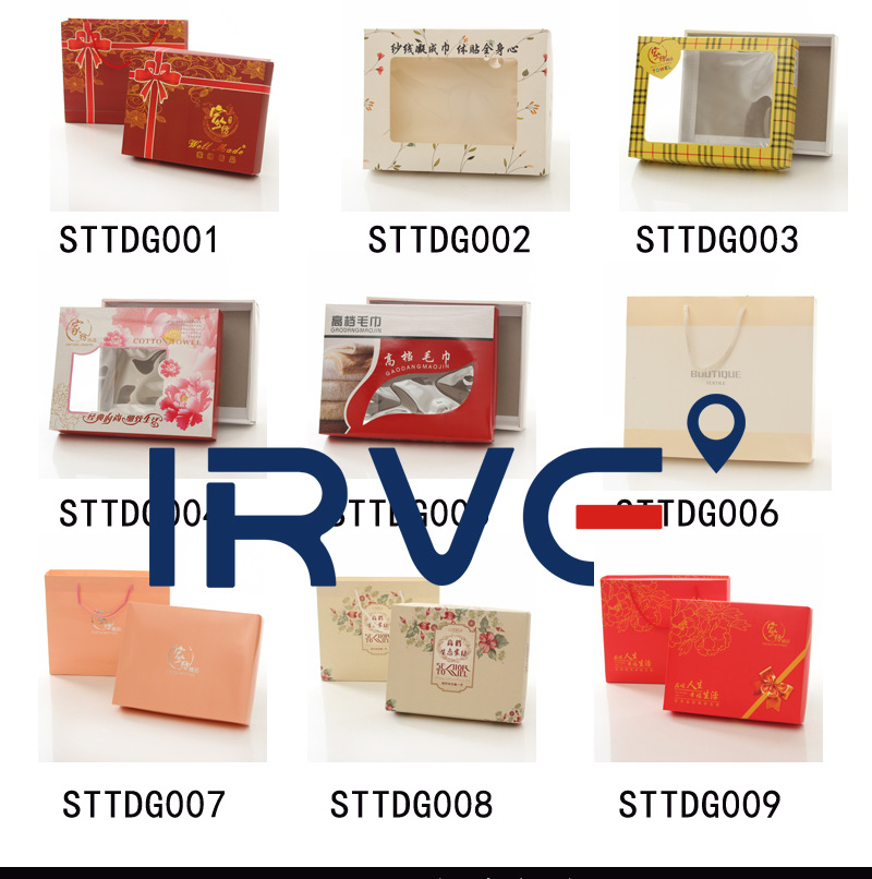 Factory direct towel box gift box LOGO wholesale bronzing single towel bag OPP frosted bag