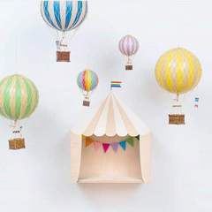 Ins solid wood circus tent large house shelf decoration hanging accessory storage box children's room props