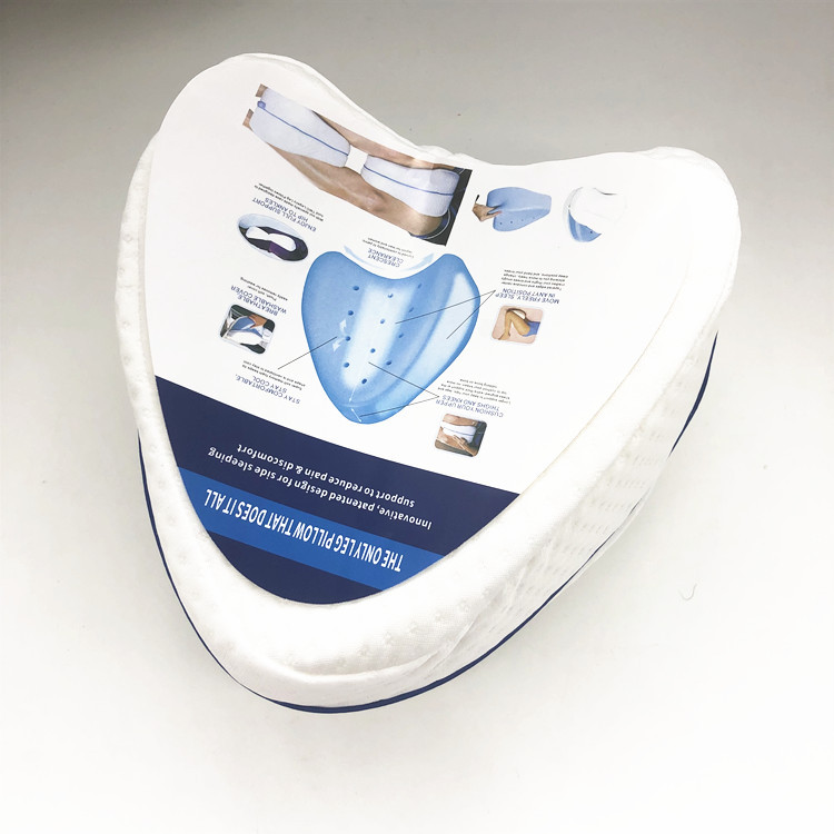 Nuevo contorno transfronterizo legado pierna almohada memoria en forma de corazón pierna almohada lento rebote esponja pierna almohada
