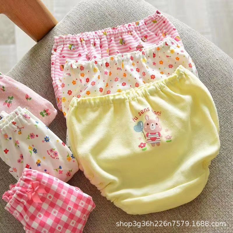 3 pieces per pack price factory Japanese style Songyou xisongwu cotton wool girls' new children's underwear bread pants briefs