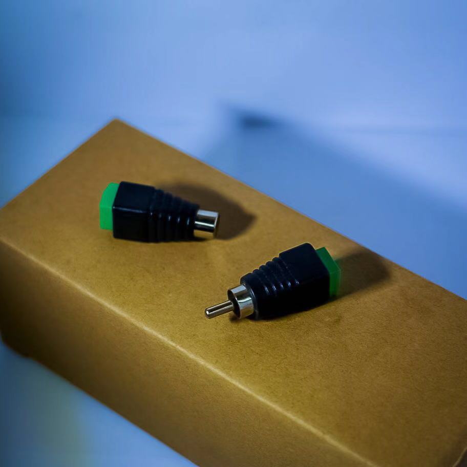 工厂直销RCA绿色插头 公母头   AV视频头   免焊RCA莲花音频插头