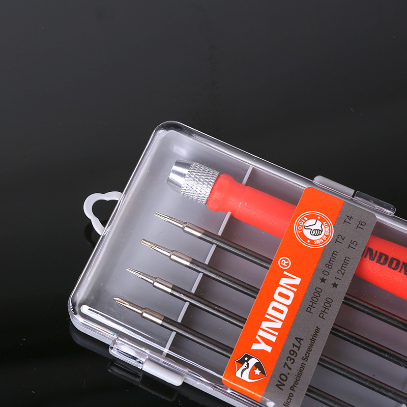 7391a 5PC ajustable de doble uso de precisión destornillador en caja reloj teléfono móvil gafas reparación herramienta traje
