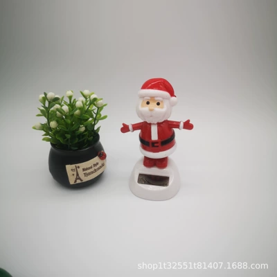 Solar Christmas Series Doll Swing Car Interior Decoration Children Toy Gift Factory Supply (Car ornaments) - santa-claus-1