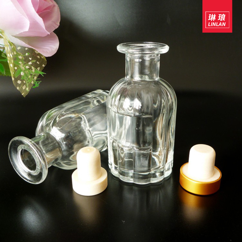 批发玻璃瓶香薰瓶烤花100ml带标线香薰玻璃瓶 晶白料香薰瓶办公室