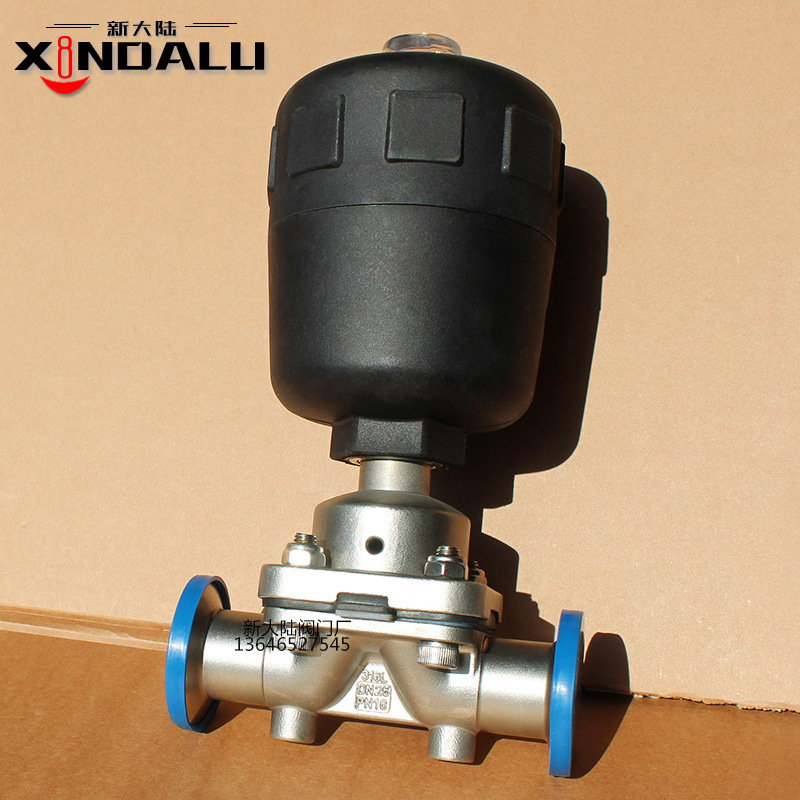 不锈钢304/316L气动双膜片快装隔膜阀 食品级卡箍式隔膜阀