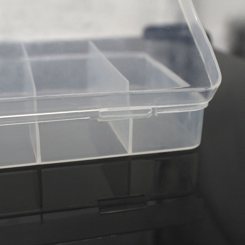 Transparent PVC plastic set of five-grid lure box, fishing box, five-grid medium box, bait box, fishing gear