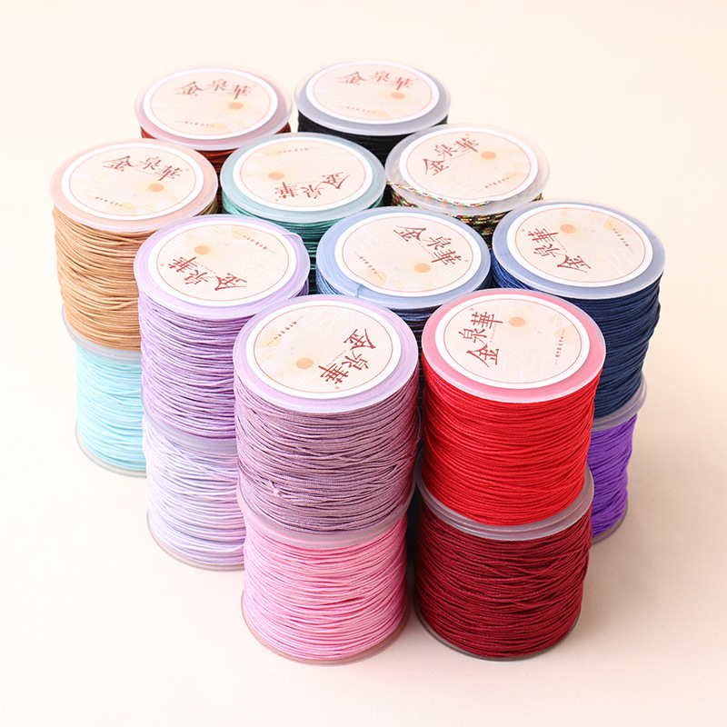 No. 72 Taiwan Jade thread medium roll colorful jewelry nylon thread jade bracelet diy Chinese knot braided cord wholesale