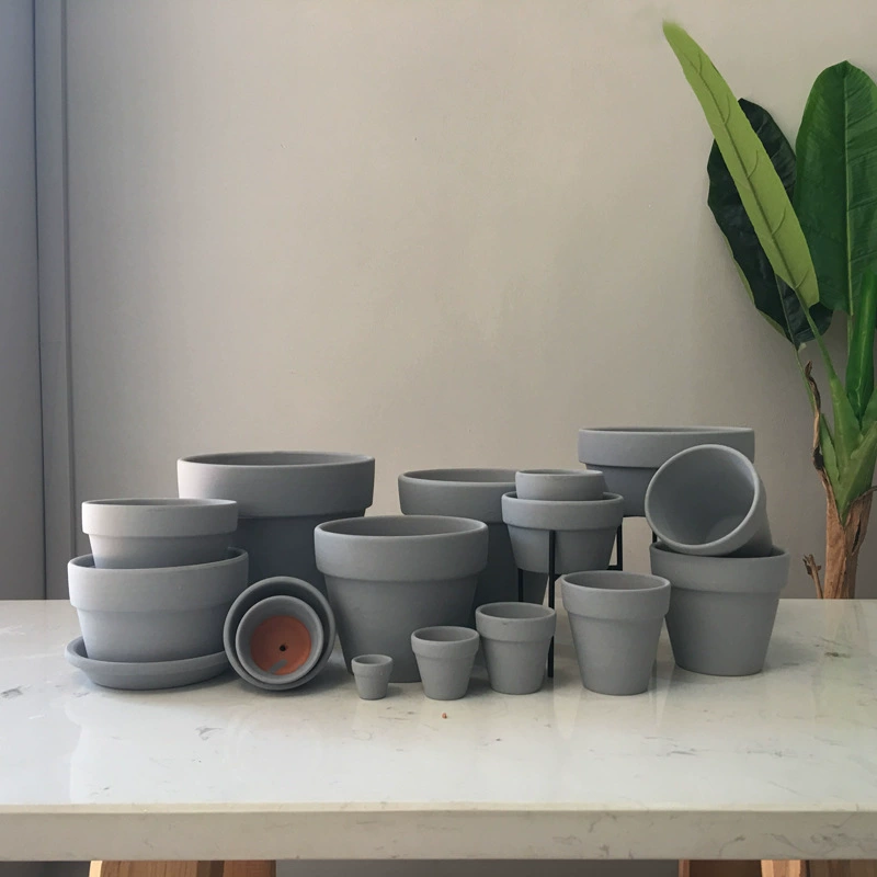 Красный гончарный цветочный горшок Многоцветный цветочный горшок с макарунами Мясистый цветочный горшок Творческий простой ожог цветочный горшок Многоцветный цветочный горшок