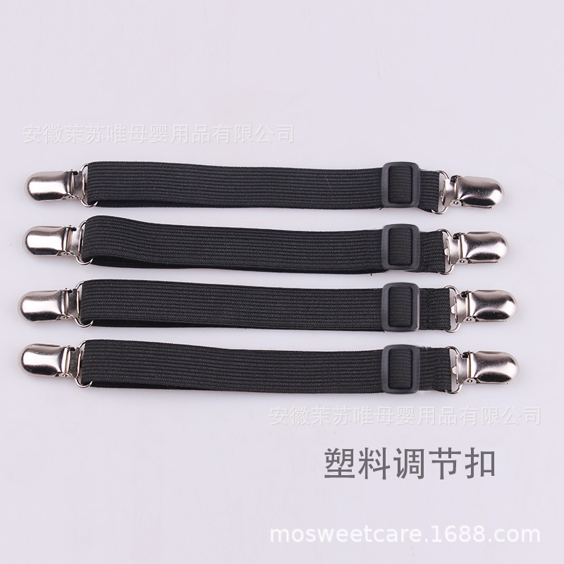 Soporte de hoja de cama de dos extremos soporte de hoja de sofá cama ajustable mantel cinturón de fijación anti-Funcionamiento hebilla de fijación antideslizante