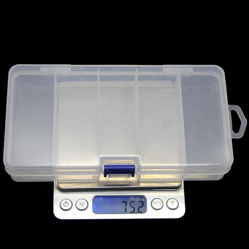 Manufacturer wholesale transparent five-compartment box, medium transparent accessory storage box, PVC lure box, fishing gear box