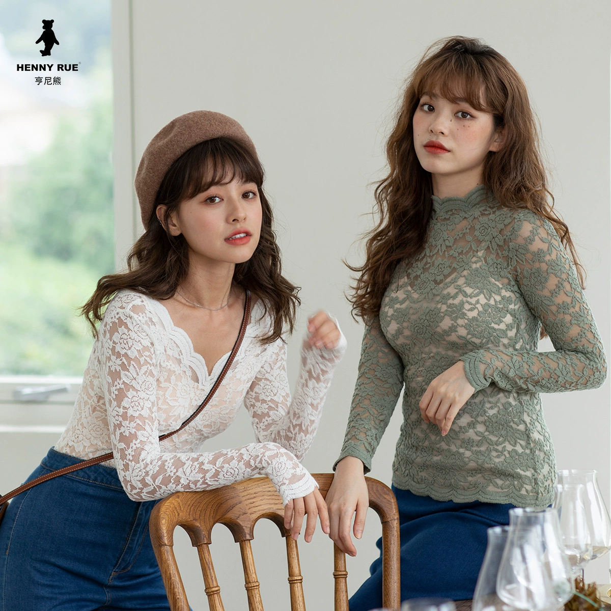 Зимнее новое кружевное термобелье Little Bear, женское утолщенное с бюстгальтером, сексуальная рубашка с искусственной полупрозрачной кожей