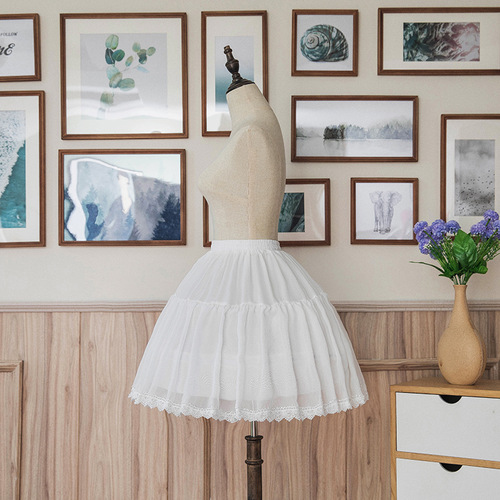 Fishbone pannier lolita lolita gauze skirt super fluffy violent soft gauze short tutu skirt with adjustable lining