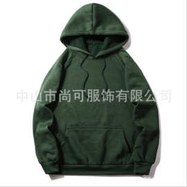 工厂定制潮牌卫衣男款秋季宽松时尚潮流纯色简约男生春秋上衣外套