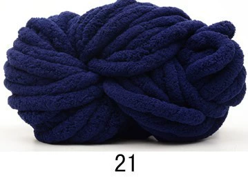 Super‑chunky Iceland chenille yarn, polyester, 2 cm thick single‑strand, 250 g bundle