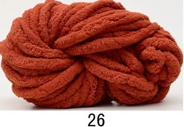 Super‑chunky Iceland chenille yarn, polyester, 2 cm thick single‑strand, 250 g bundle