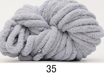 Super‑chunky Iceland chenille yarn, polyester, 2 cm thick single‑strand, 250 g bundle