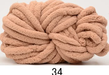 Super‑chunky Iceland chenille yarn, polyester, 2 cm thick single‑strand, 250 g bundle