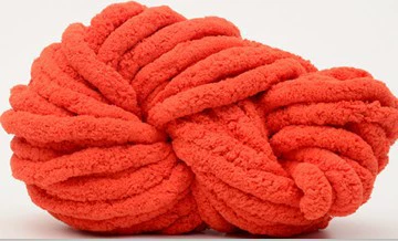 Super‑chunky Iceland chenille yarn, polyester, 2 cm thick single‑strand, 250 g bundle