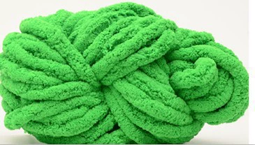 Super‑chunky Iceland chenille yarn, polyester, 2 cm thick single‑strand, 250 g bundle