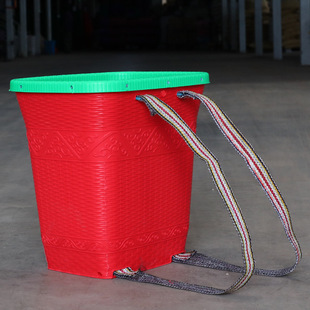Household Colorfulful Back Basket, Back-Type Fruit and Vegetable Basket, Plastic Storage Basket, Not Afraid of Falling, Multi-Purpose Basket for Buying Vegetables at the Market