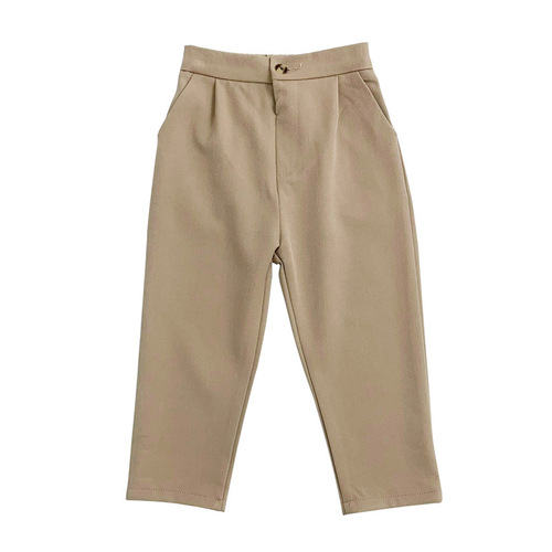 Children's Western Pants 2024 New Korean Style Children's Pants Medium and Small Children's Long Pants Stylish Boys' Suit Pants Factory Dropshipping One Piece