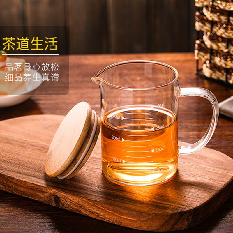 Taza de medición de vidrio taza de borosilicato hornada de cocina taza de medición de vidrio transparente fuego abierto quema directa capacidad de tamaño