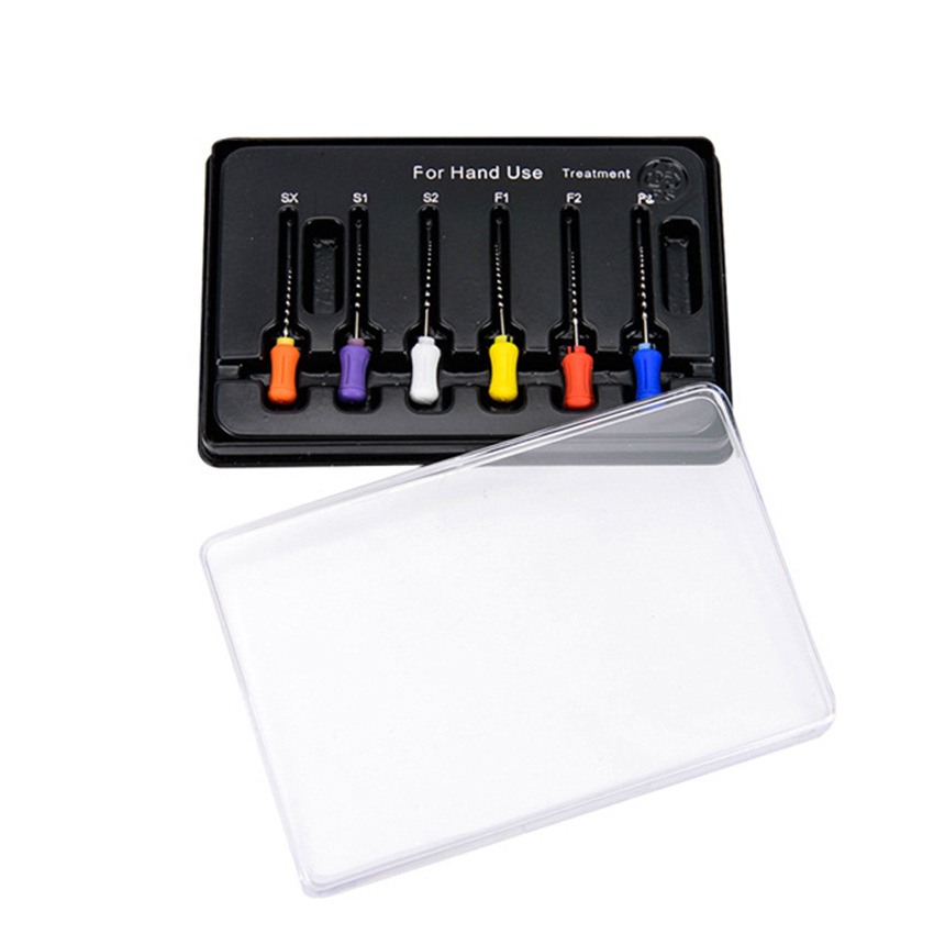 Lima de preparación de tubo de raíz manual de titanio y níquel Dental, lima de mano cónica grande, archivo de dragado, material dental, accesorios médicos