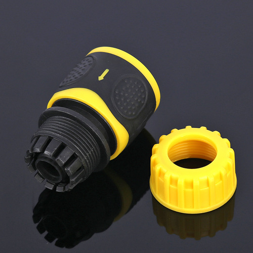 Factory Direct Sale New Rubber Coated Bright Yellow Quick Connect Water Nozzle Accessories Garden Hose Special Purpose Fitting