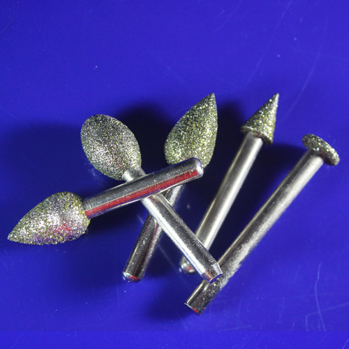 Diamond torch oval flakes 46 mesh coarse sand 6mm handle grinding and polishing jade lettering peeling alloy grinding head