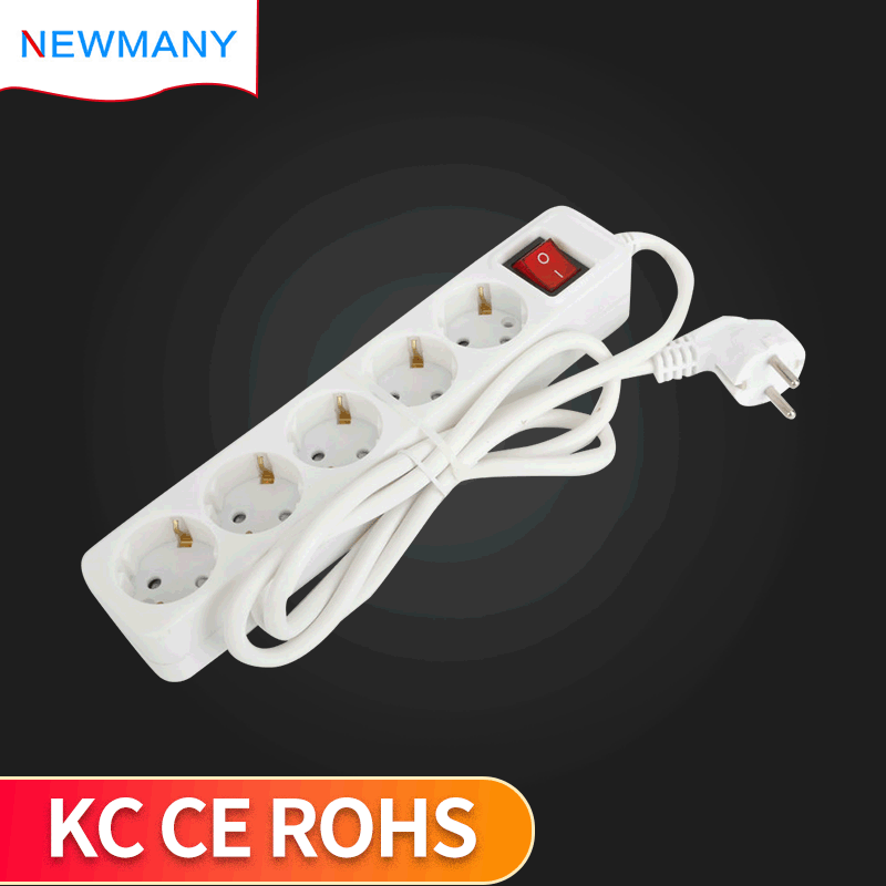 欧式插座 多孔插线板 德标拖线板欧式插线板 欧规插排XWL-10A5KPP